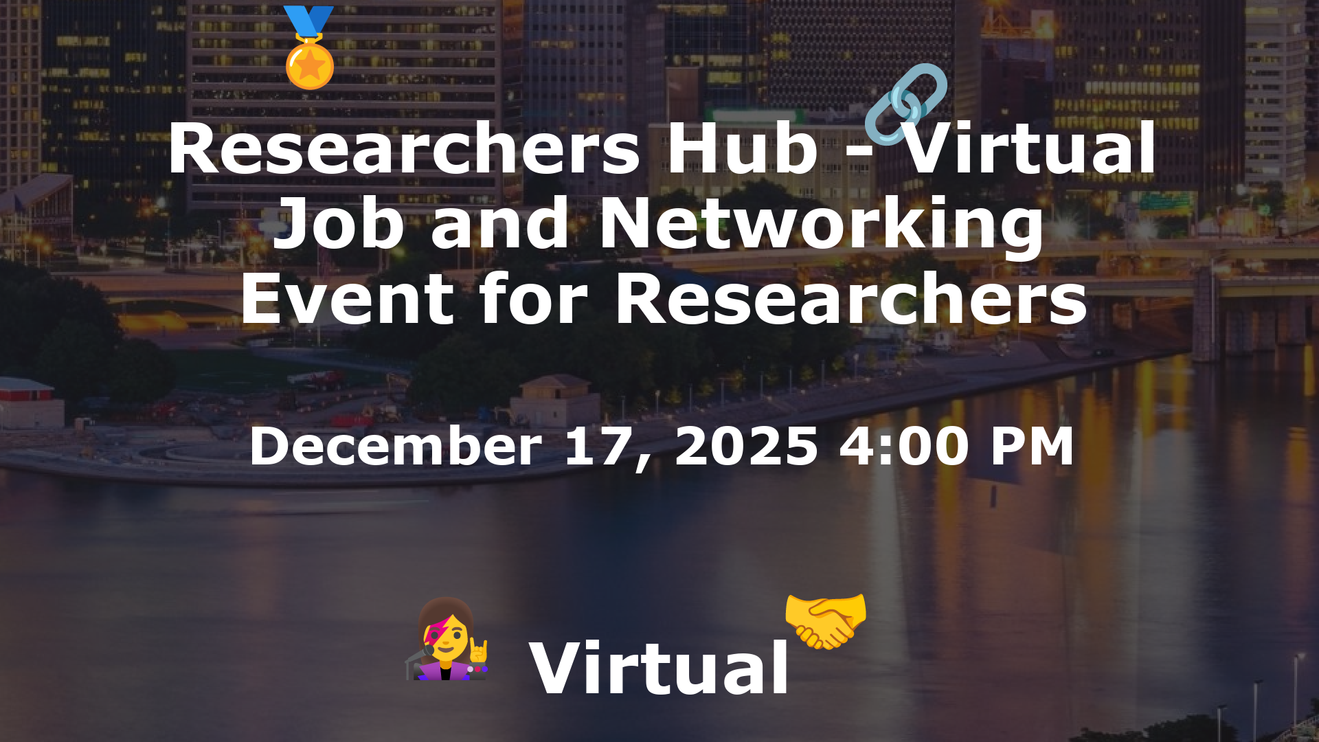 Researchers Hub - Virtual Job and Networking Event for Researchers event image